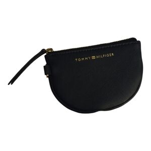 Tommy Hilfiger Navy Blue Gold Zip Coin Pouch